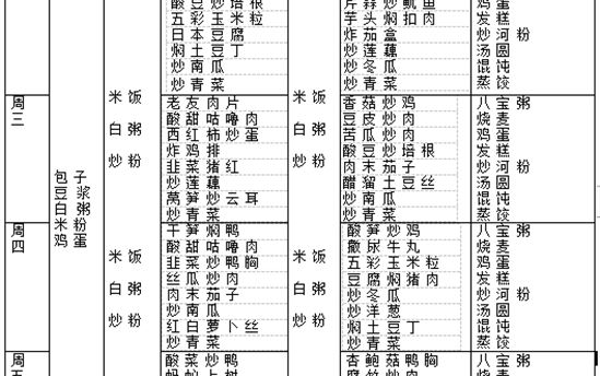 校园食谱：2022年10月24日—10月29日